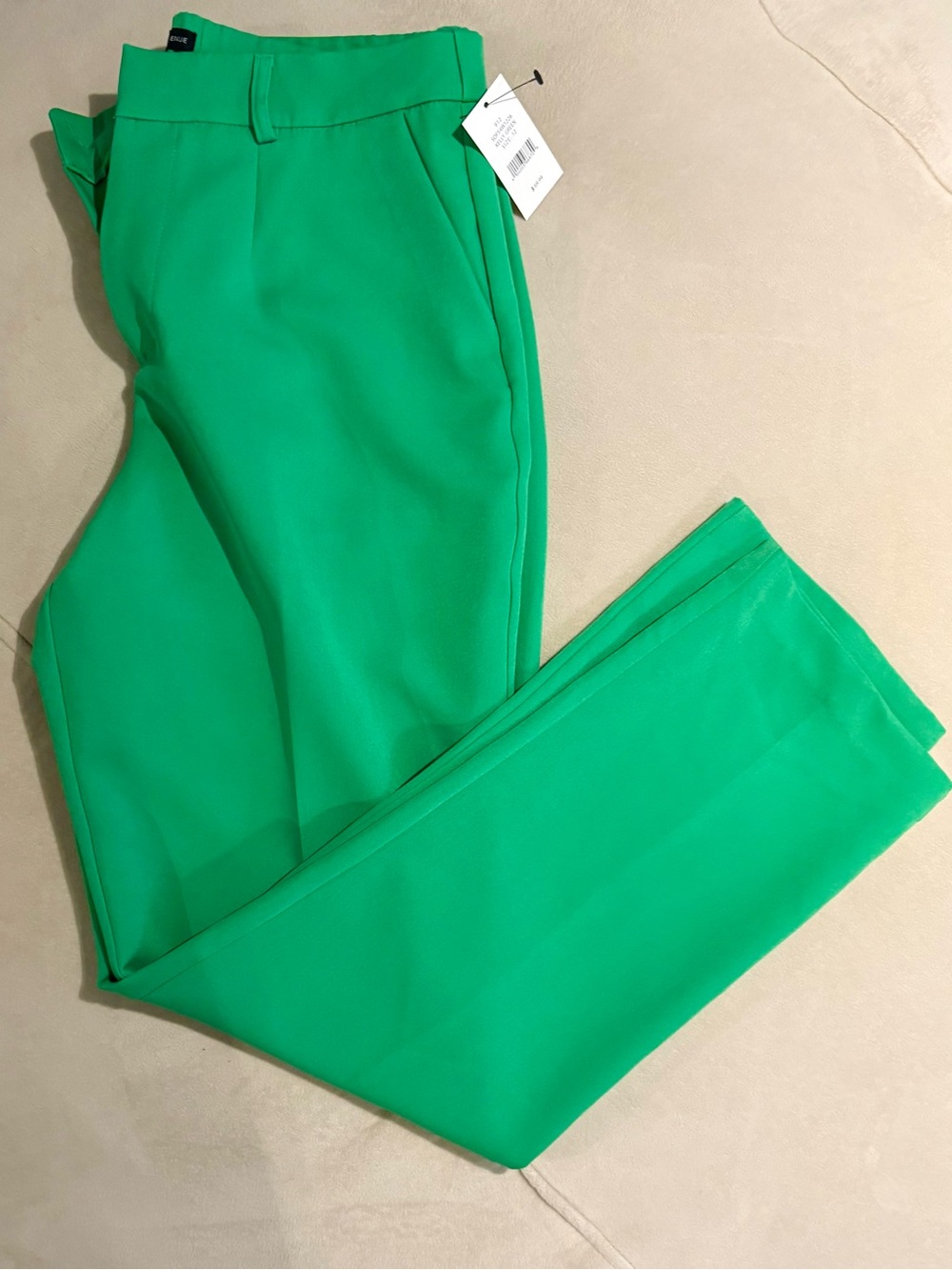 Saks Fifth Avenue Vibrant Green Flat Front pant